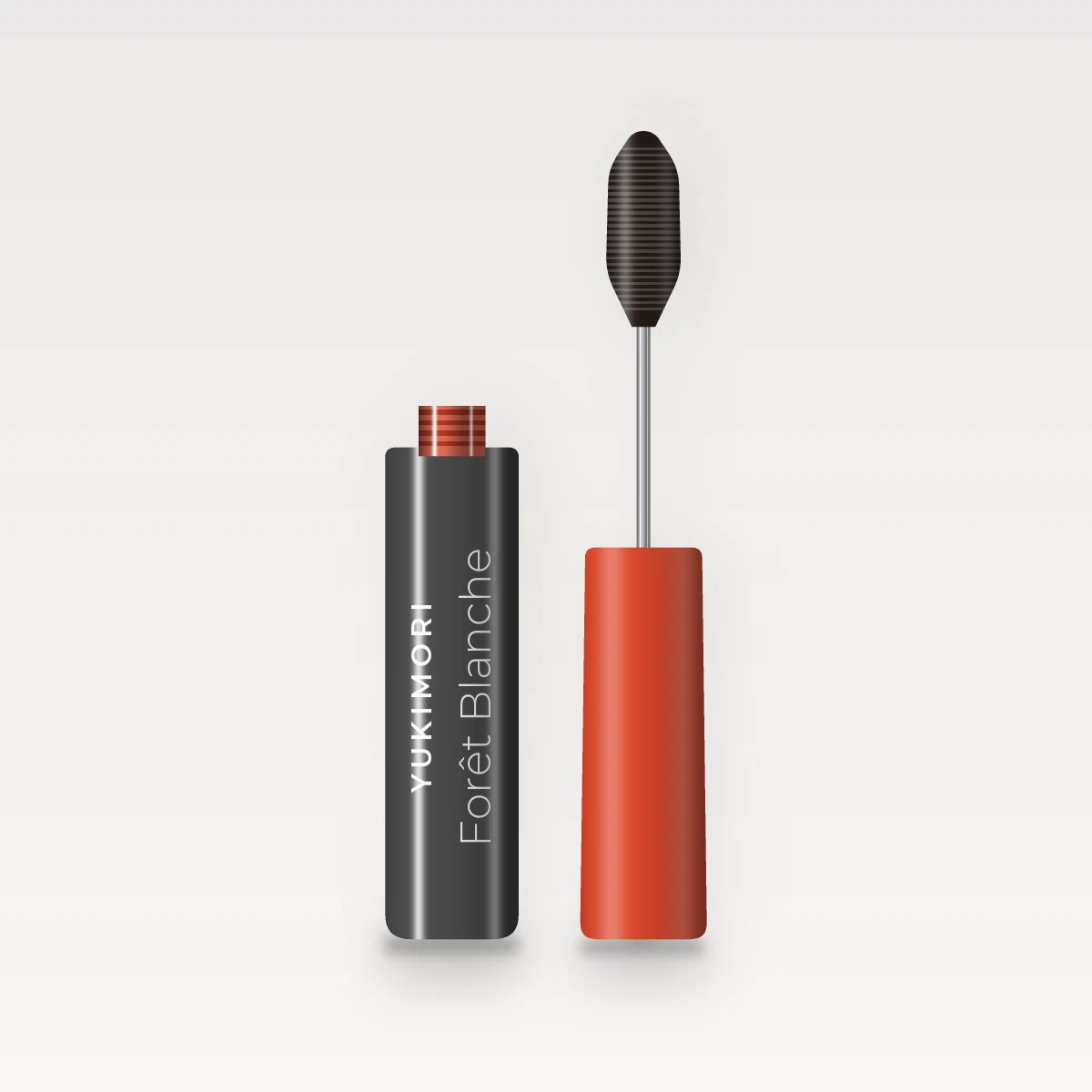 Mascara Forêt Blanche volume intense – Yukimori, flacon et brosse 8 ml, teinte Brun noir