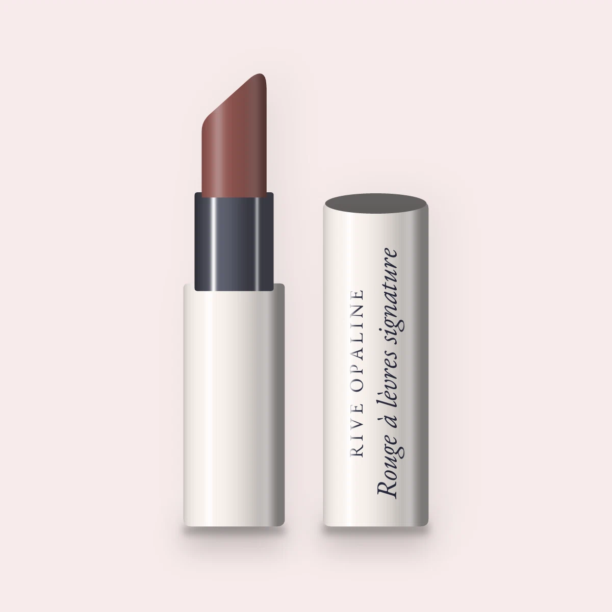 Rouge à lèvres signature au squalane – Rive Opaline, étui 3,5 g, teinte 32 Brun rosé