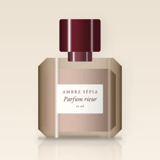 Parfum rieur au citron de Sicile – Ambre Sépia, flacon 30 ml