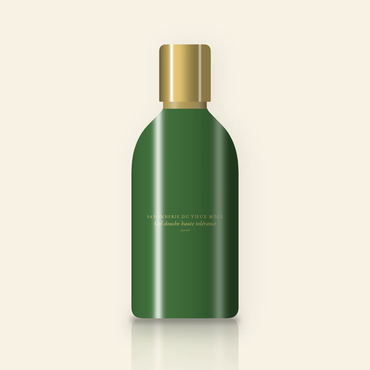 Gel douche et bain haute tolérance à l'huile de noyau d'abricot – Savonnerie du Vieux Môle, flacon 250 ml