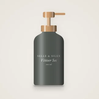 Soin visage Vétiver Sec matifiant – Selle & Silex, flacon-pompe 100 ml