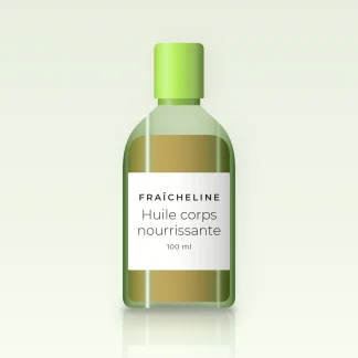 Huile corps sèche nourrissante au baobab – Fraîcheline, flacon 100 ml