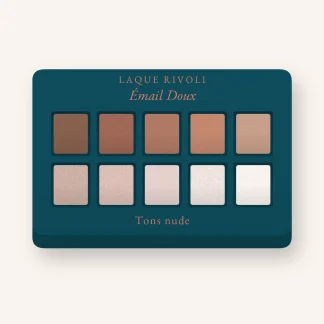 Palette yeux effet smoky Émail Doux – Laque Rivoli, 12 × 1 g, teinte Tons nude