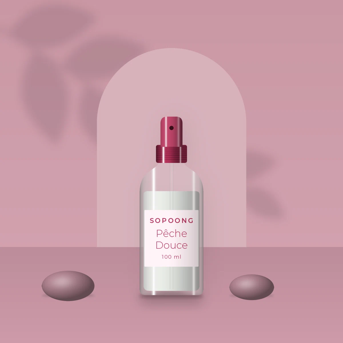 Lotion tonique haute tolérance Pêche Douce – Sopoong, photo d'ambiance