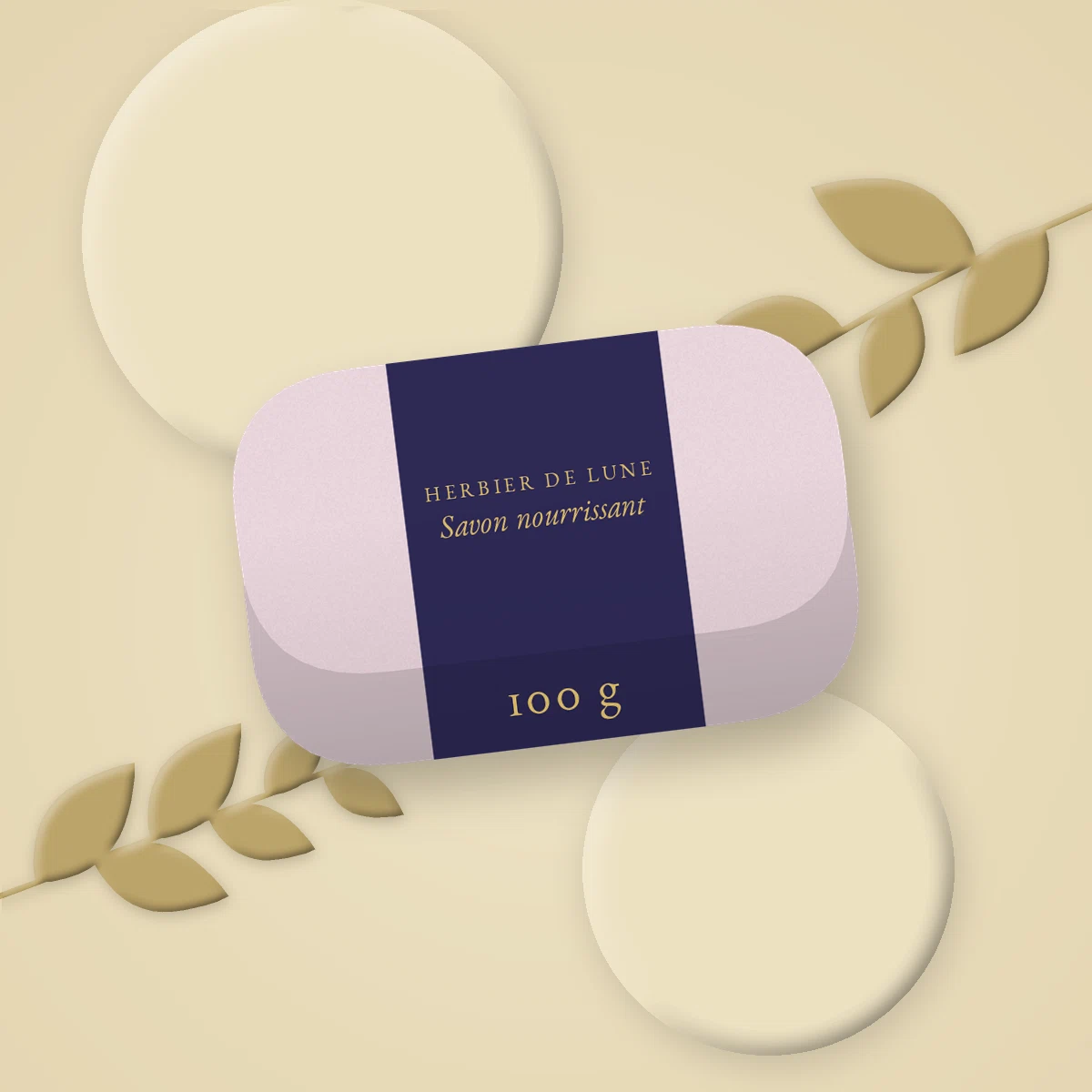 Savon nourrissant à l'argile verte – Herbier de Lune, photo d'ambiance