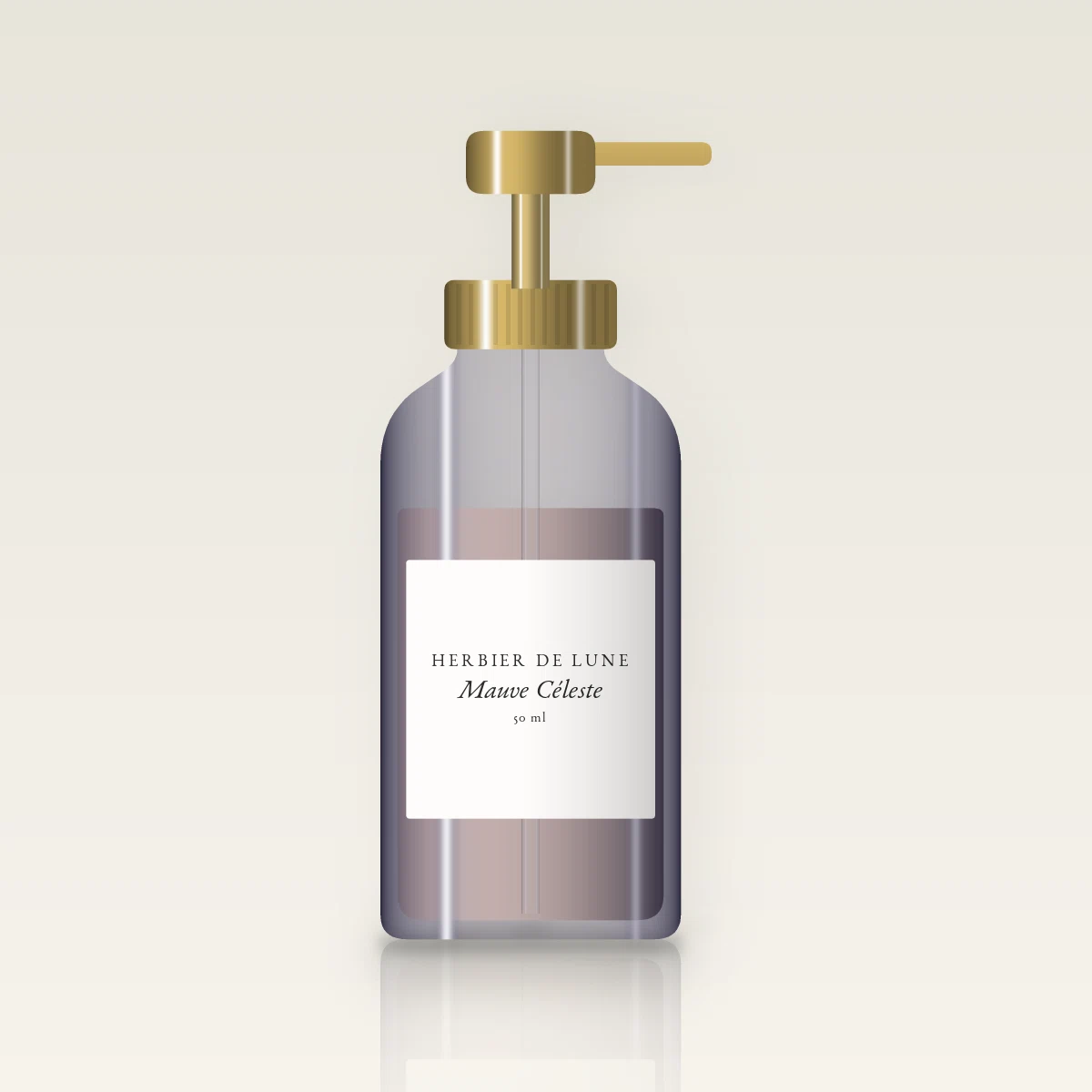 Sérum Mauve Céleste à l'acide glycolique – Herbier de Lune, flacon-pompe 50 ml