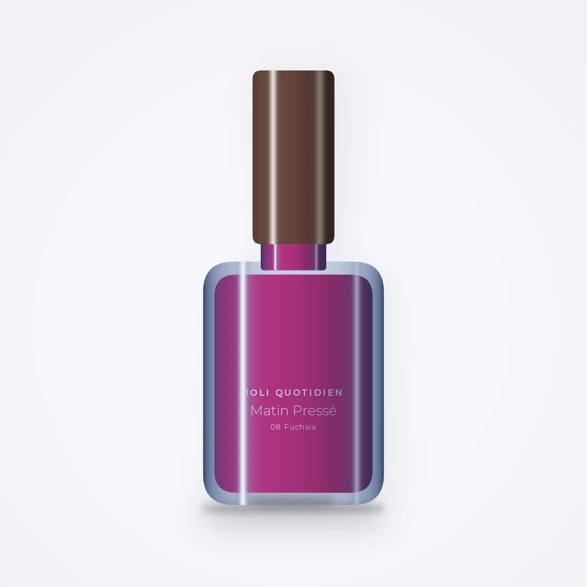 Vernis à ongles Matin Pressé à la camomille – Joli Quotidien, flacon 10 ml, teinte 08 Fuchsia