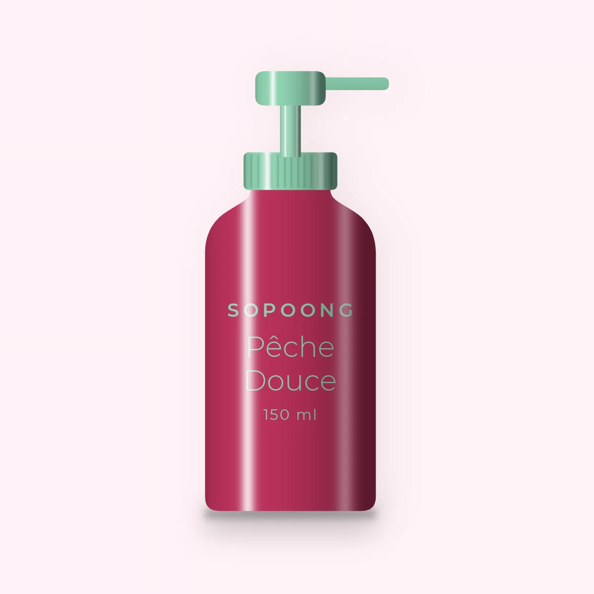 Nettoyant visage confort Pêche Douce – Sopoong, flacon-pompe 150 ml