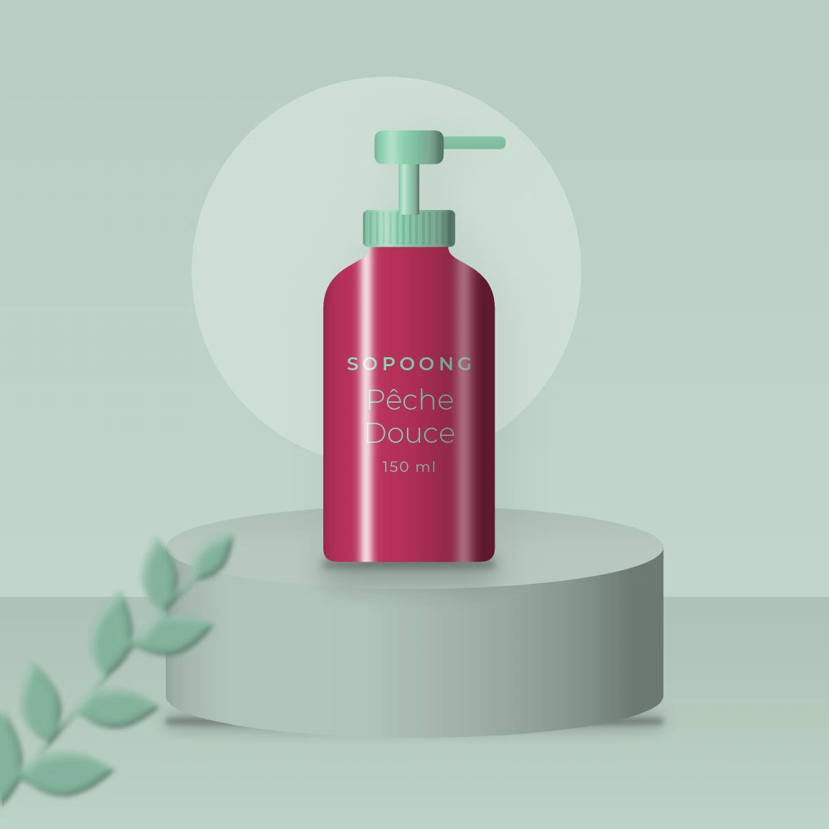 Nettoyant visage confort Pêche Douce – Sopoong, photo d'ambiance
