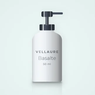 Crème hydratante adoucissante Basalte – Vellaure, flacon-pompe 50 ml
