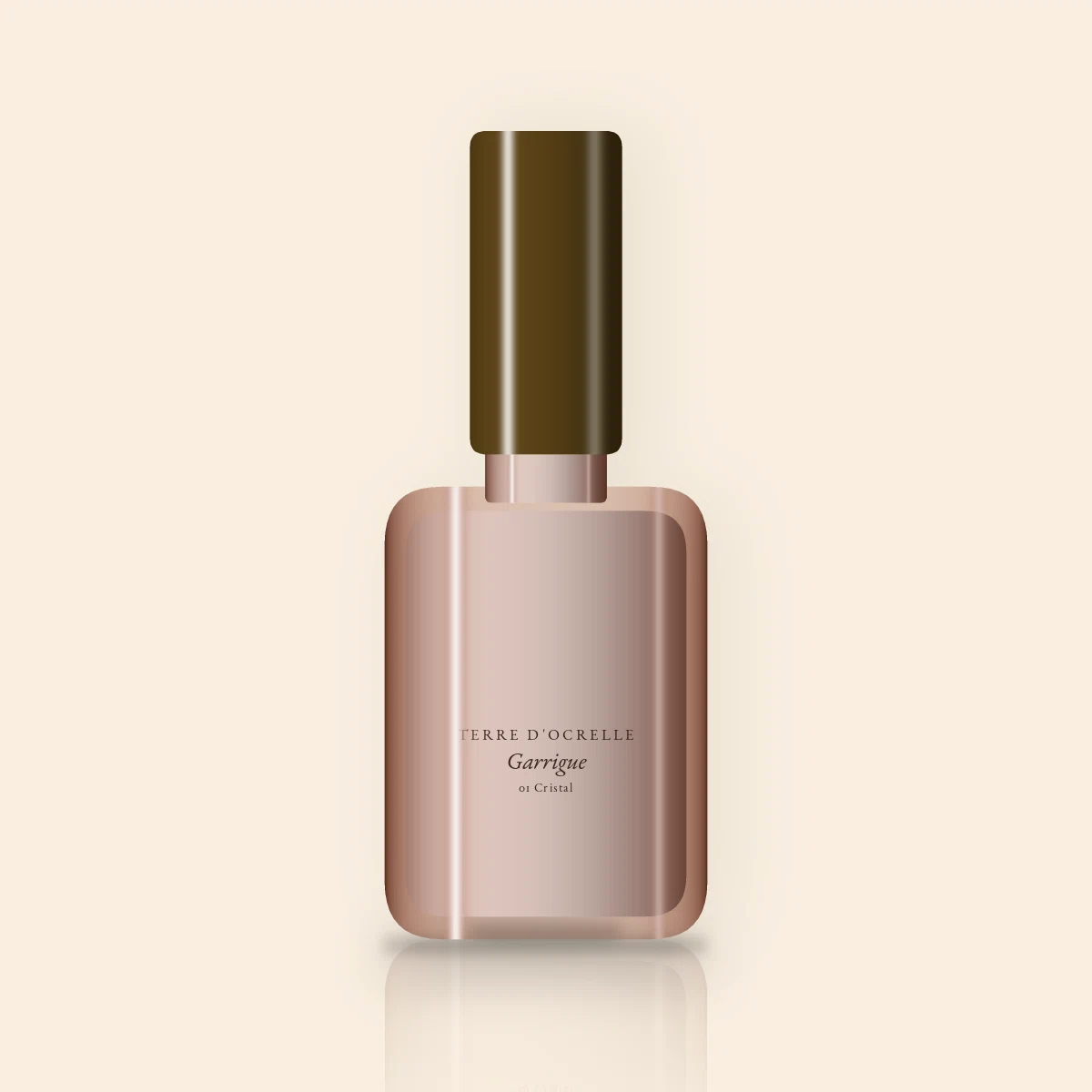 Vernis à ongles séchage rapide Garrigue – Terre d'Ocrelle, flacon 5 ml, teinte 01 Cristal