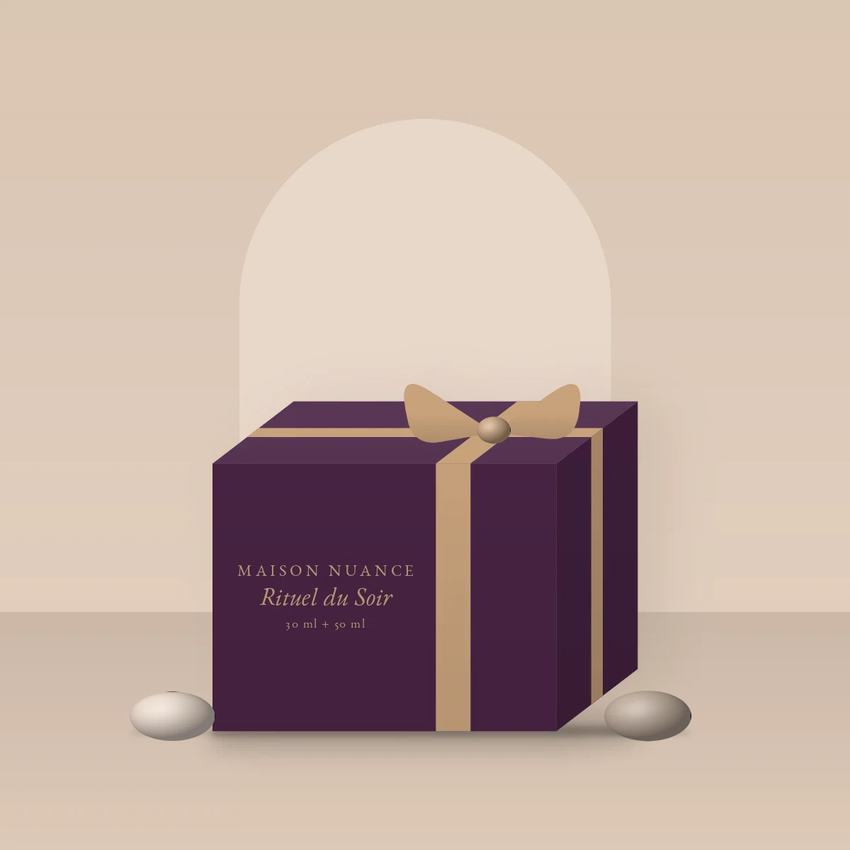 Coffret Rituel du Soir à la tubéreuse – Maison Nuance, photo d'ambiance