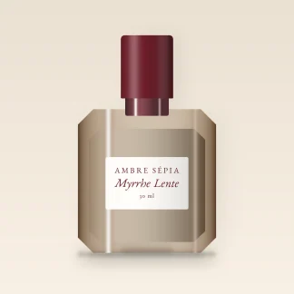 Parfum Myrrhe Lente alchimique au vétiver – Ambre Sépia, flacon 30 ml