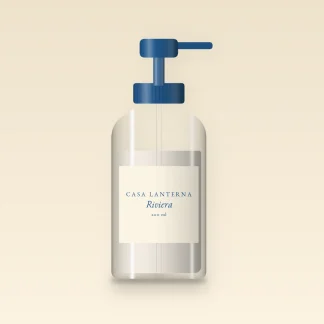 Lait corps Riviera à l'huile de jojoba – Casa Lanterna, flacon-pompe 200 ml