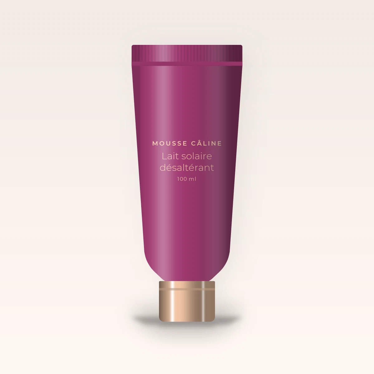 Lait solaire désaltérant à l'huile de camélia SPF 50 – Mousse Câline, tube 100 ml