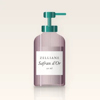 Crème hydratante Safran d'Or à l'eau de rose – Zelliane, flacon-pompe 50 ml