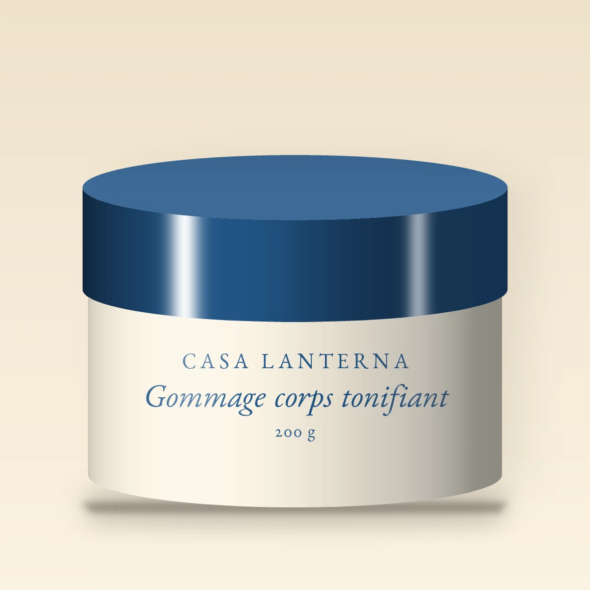Gommage corps tonifiant au sucre et au beurre de cacao – Casa Lanterna, pot 200 g
