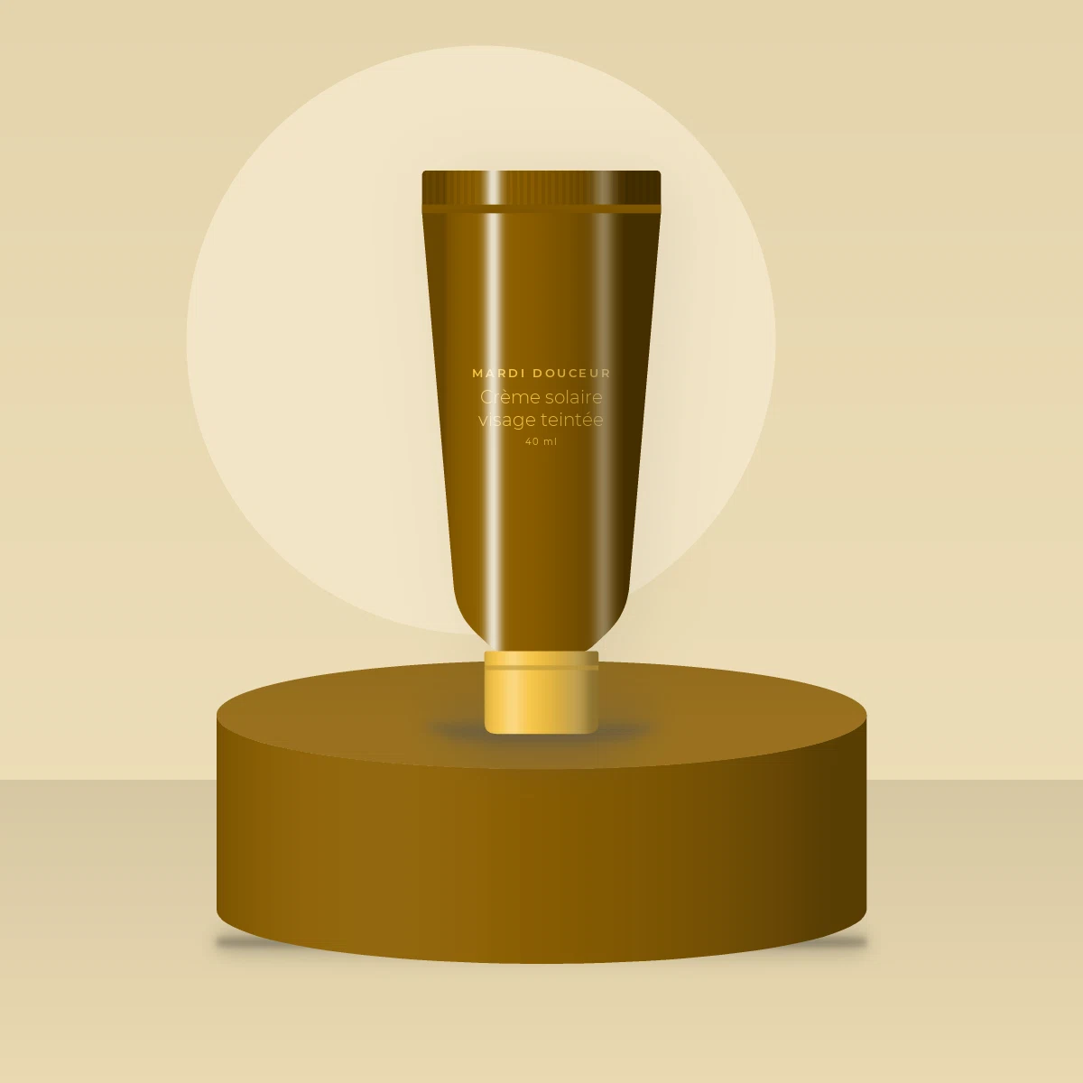 Crème solaire visage teintée à la niacinamide SPF 50 – Mardi Douceur, photo d'ambiance