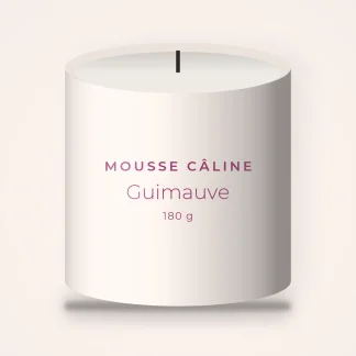 Bougie parfumée Guimauve romantique – Mousse Câline, pot en verre 180 g