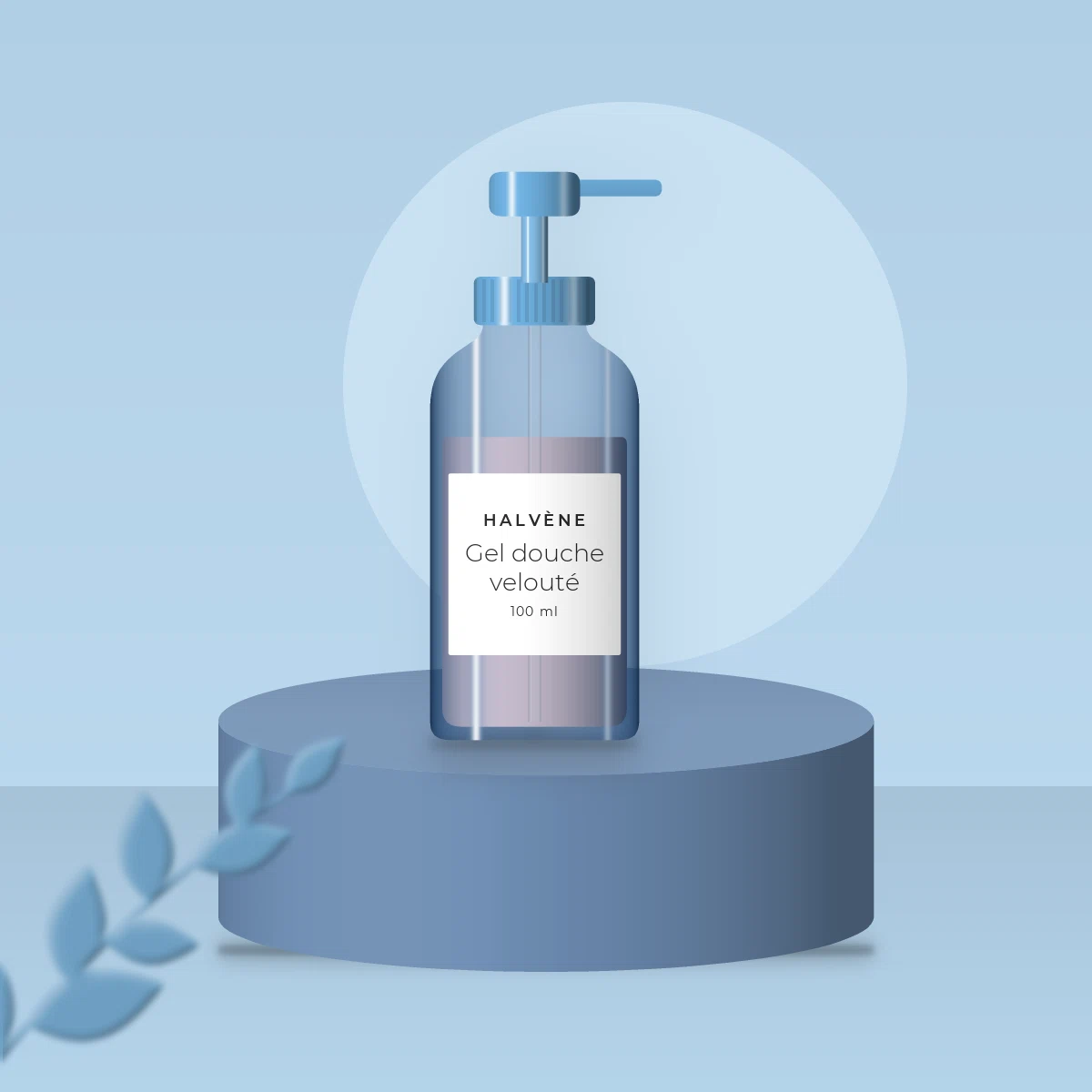 Gel douche velouté à l'huile de rose musquée – Halvène, photo d'ambiance