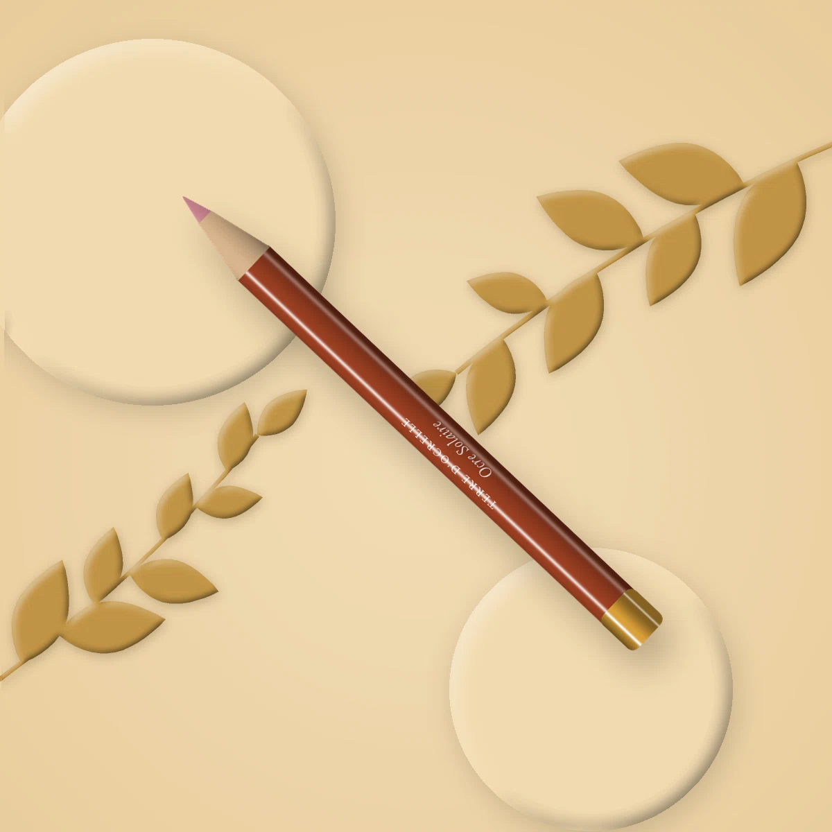 Crayon à lèvres Ocre Solaire à l'huile d'argan – Terre d'Ocrelle, photo d'ambiance
