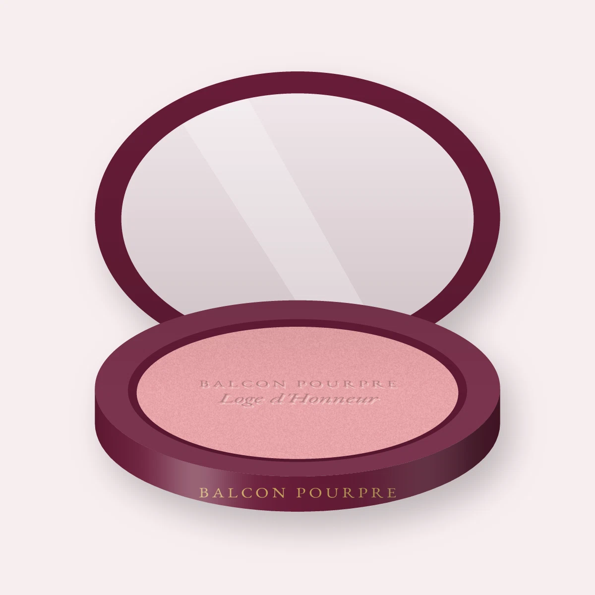 Blush Loge d'Honneur multi-usage – Balcon Pourpre, boîtier 6 g, teinte 01 Rose poudré