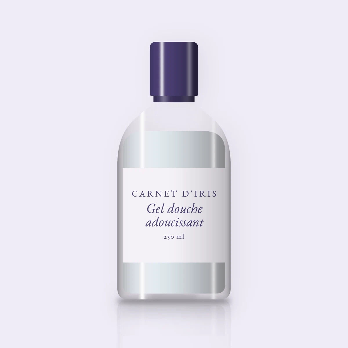 Gel douche et bain adoucissant à l'eau de mer – Carnet d'Iris, flacon 250 ml