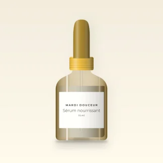 Sérum nourrissant à la niacinamide – Mardi Douceur, flacon compte-gouttes 15 ml
