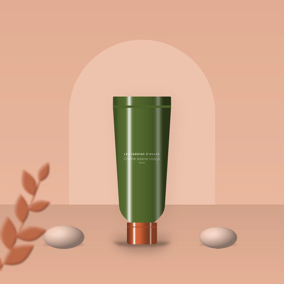 Crème solaire visage lissante au beurre de karité SPF 50 – Les Jardins d'Aulne, photo d'ambiance