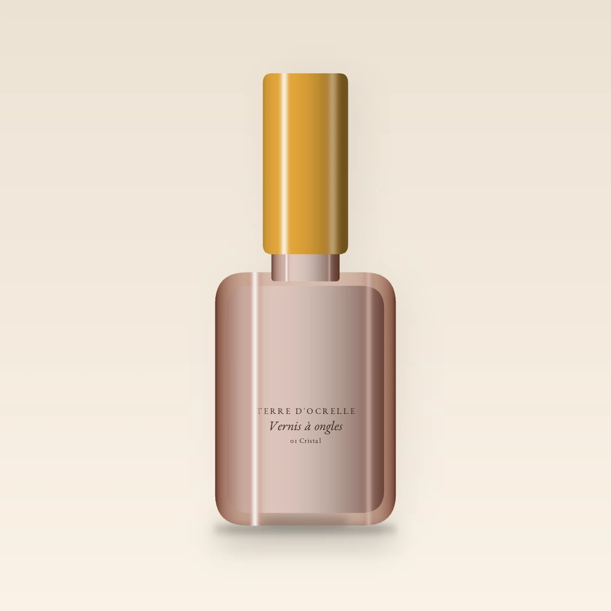 Vernis à ongles anti-écaillage à l'huile d'abricot – Terre d'Ocrelle, flacon 10 ml, teinte 01 Cristal