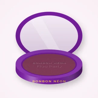 Blush Fluo Party à l'extrait de rose – Bonbon Néon, boîtier 6 g, teinte 12 Prune