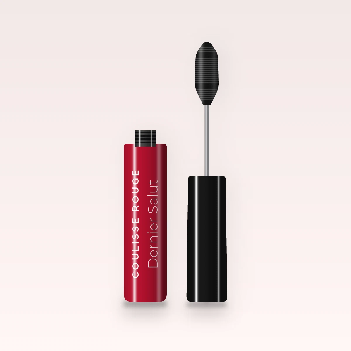 Mascara Dernier Salut à l'aloe vera – Coulisse Rouge, flacon et brosse 10 ml, teinte Noir