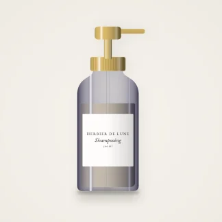 Shampooing réparation intense à l'huile de camélia – Herbier de Lune, flacon-pompe 500 ml