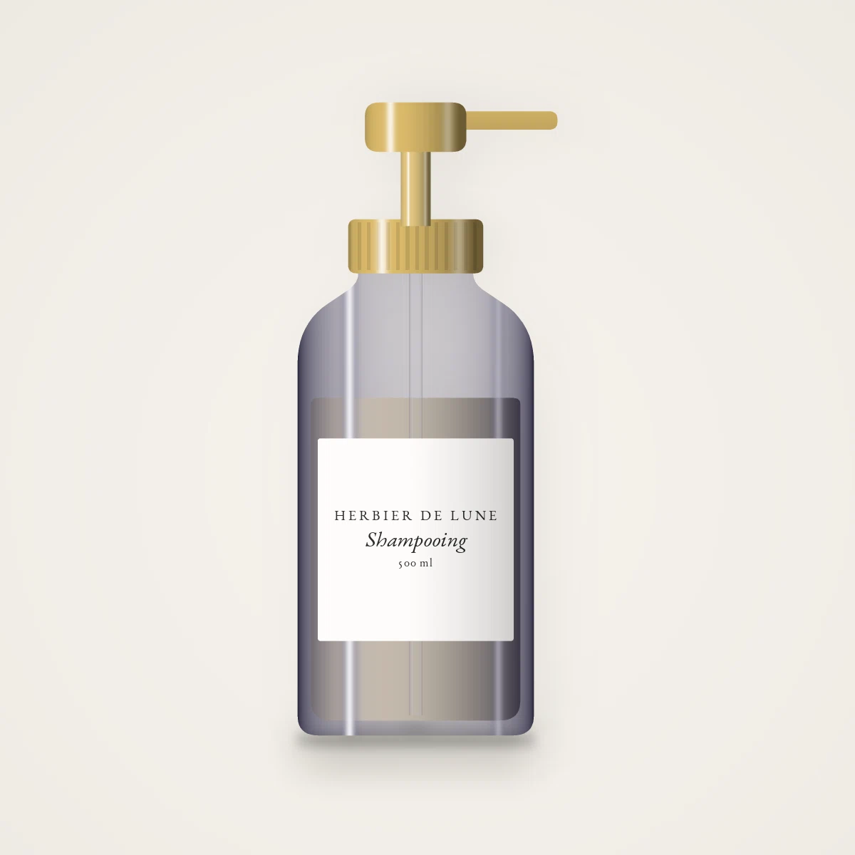 Shampooing réparation intense à l'huile de camélia – Herbier de Lune, flacon-pompe 500 ml