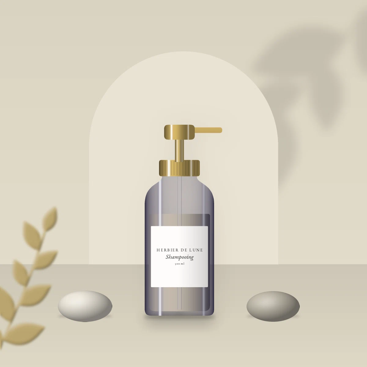 Shampooing réparation intense à l'huile de camélia – Herbier de Lune, photo d'ambiance