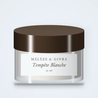 Crème mains Tempête Blanche au squalane – Mélèze & Givre, pot 30 ml