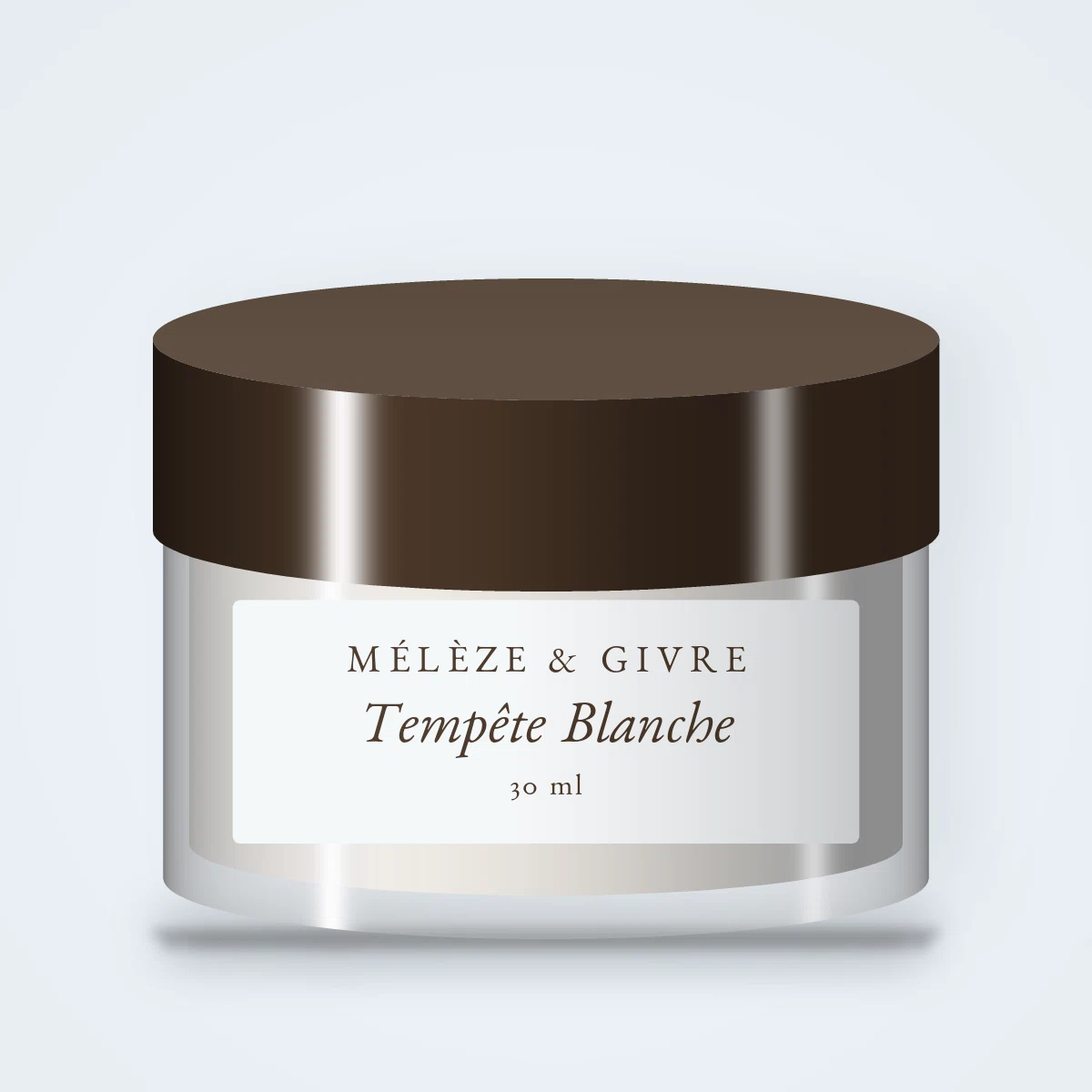 Crème mains Tempête Blanche au squalane – Mélèze & Givre, pot 30 ml