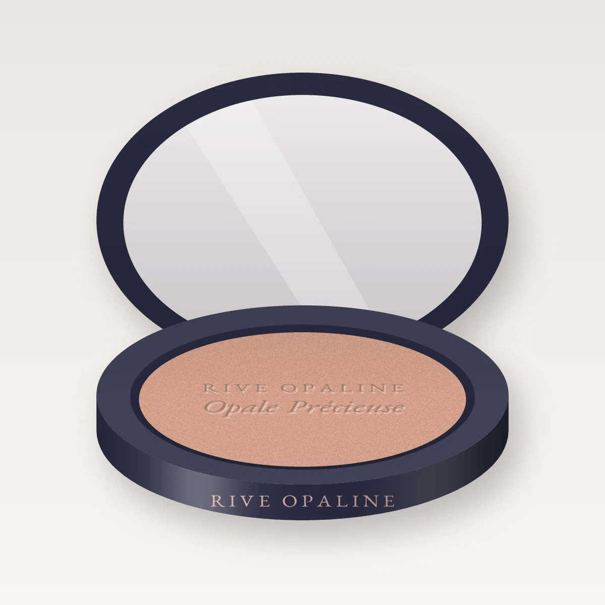 Terre de soleil bonne mine Opale Précieuse – Rive Opaline, boîtier 10 g, teinte 02 Sable rosé
