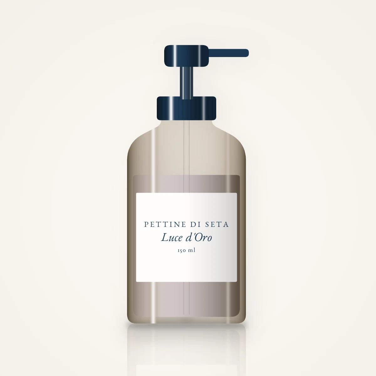 Crème coiffante thermoprotectrice Luce d'Oro – Pettine di Seta, flacon-pompe 150 ml