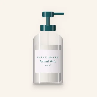 Nettoyant visage tout-en-un Grand Bain – Palais Nacré, flacon-pompe 400 ml