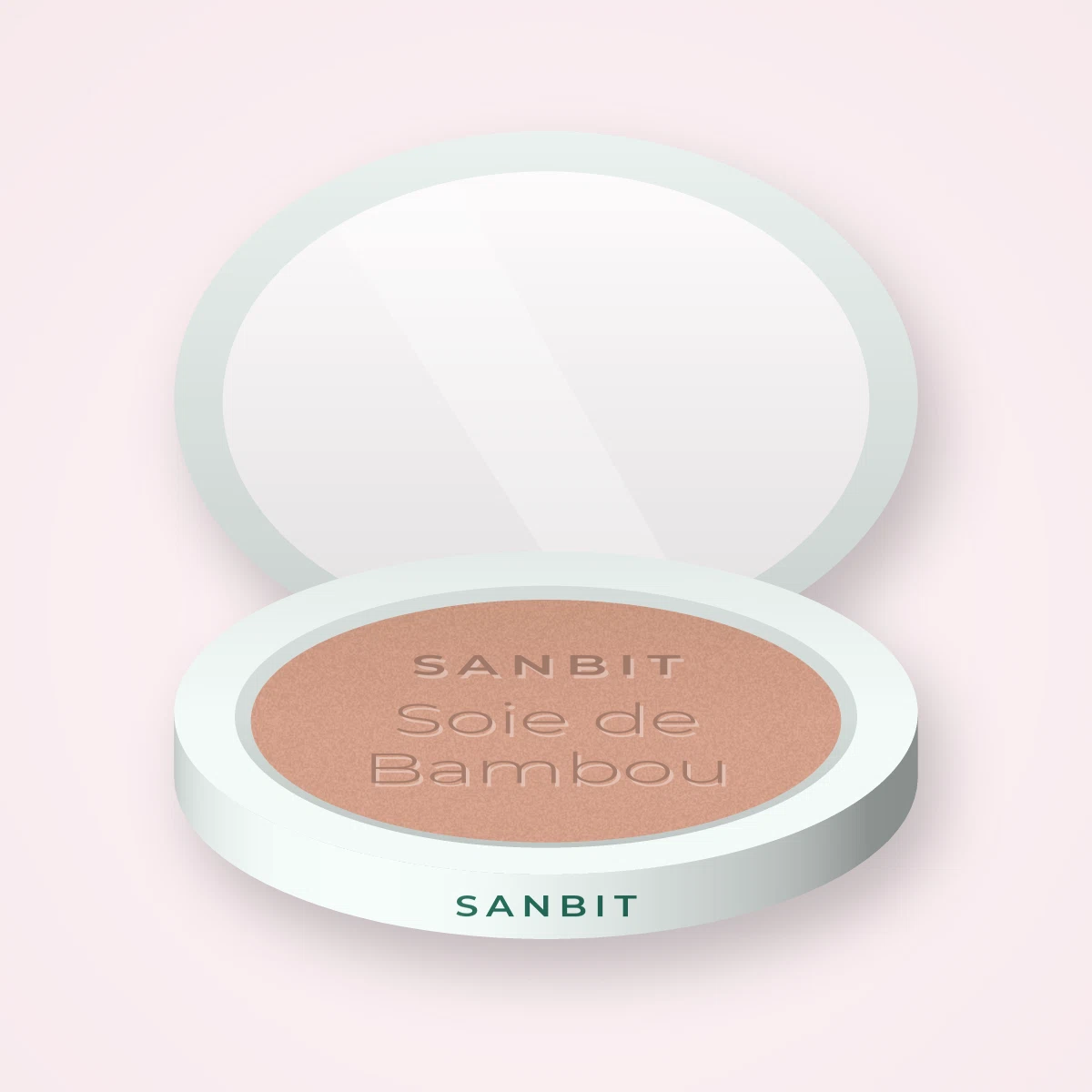 Terre de soleil effet seconde peau Soie de Bambou – Sanbit, boîtier 15 g, teinte 02 Sable rosé