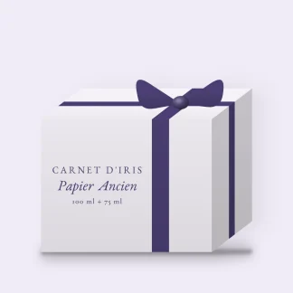 Coffret Papier Ancien mystérieux à la tubéreuse – Carnet d'Iris, 100 ml + 75 ml