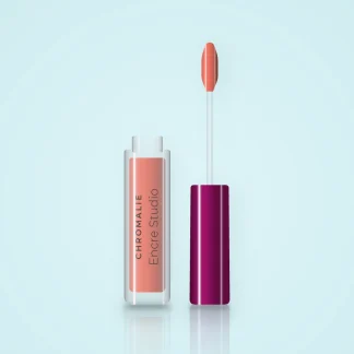 Gloss effet lèvres repulpées Encre Studio – Chromalie, flacon applicateur 6 ml, teinte 06 Corail