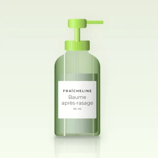 Baume après-rasage extra-doux au beurre de karité – Fraîcheline, flacon-pompe 50 ml